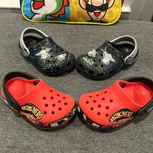 Crocs “StarWars” and “Cars” size 7 toddler